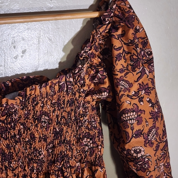 Mi Golondrina Brown Black Smocked Sundress - Picture 4 of 5